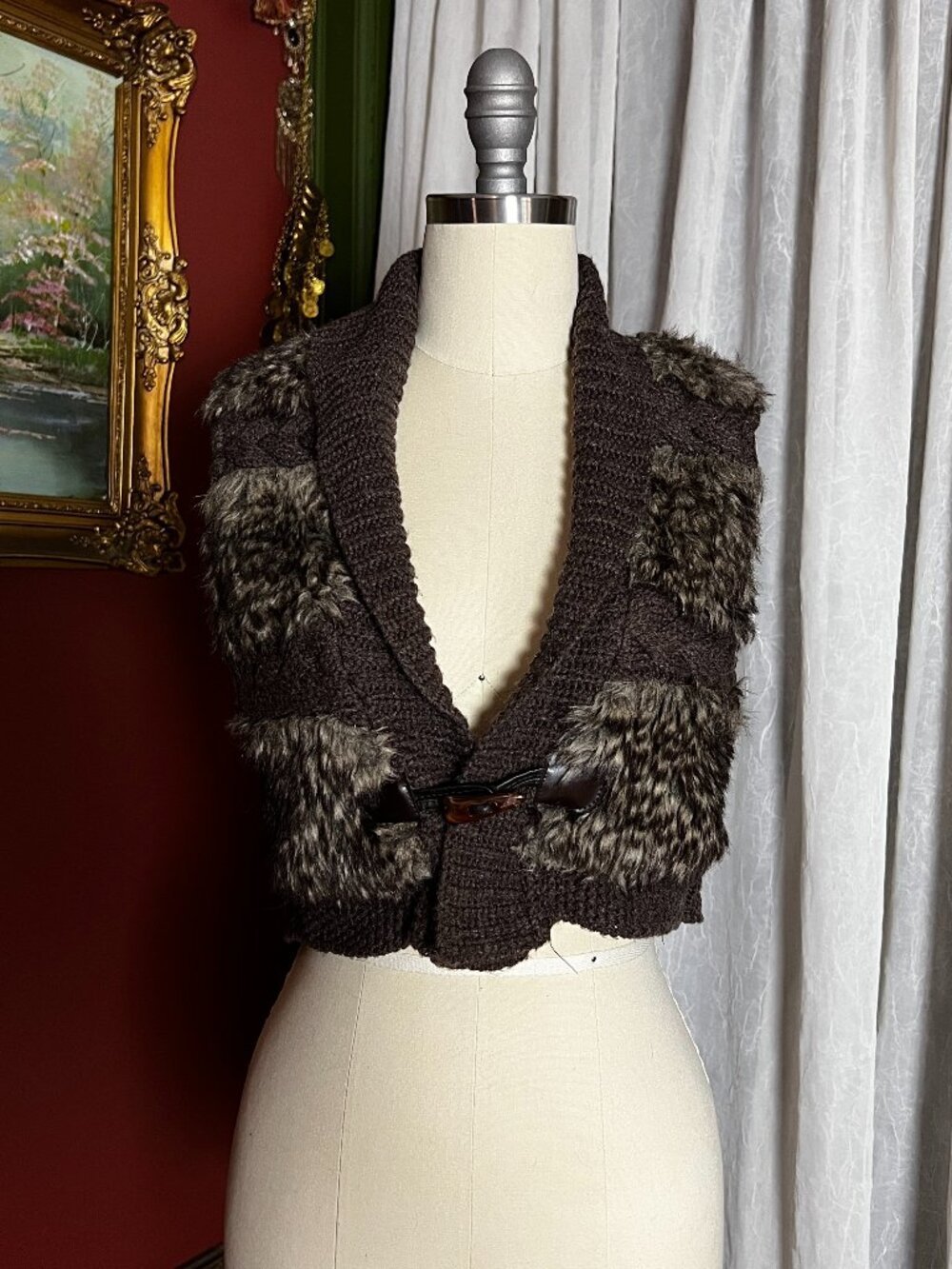 Faux Fur Cropped Vest